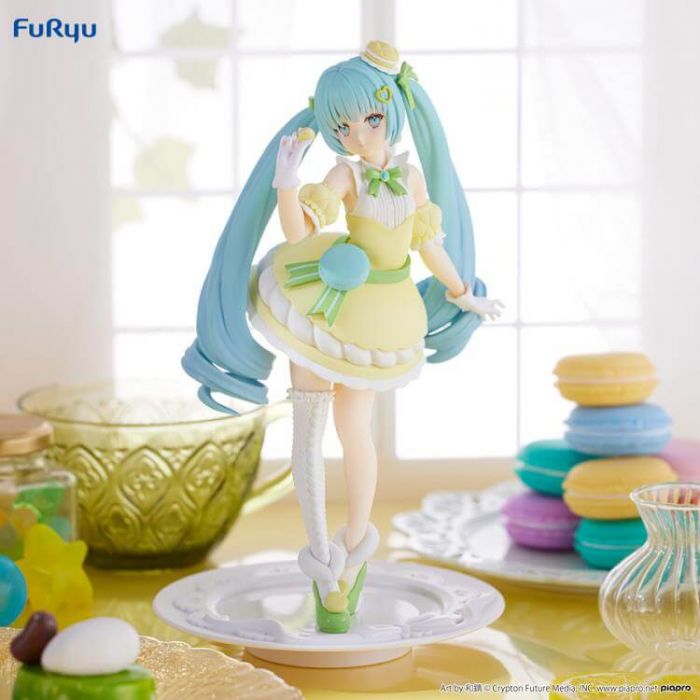 vocaloid Hatsune Miku SweetSweets Macaroon Citron Color Ver Exceed Creative Figure FuRyu