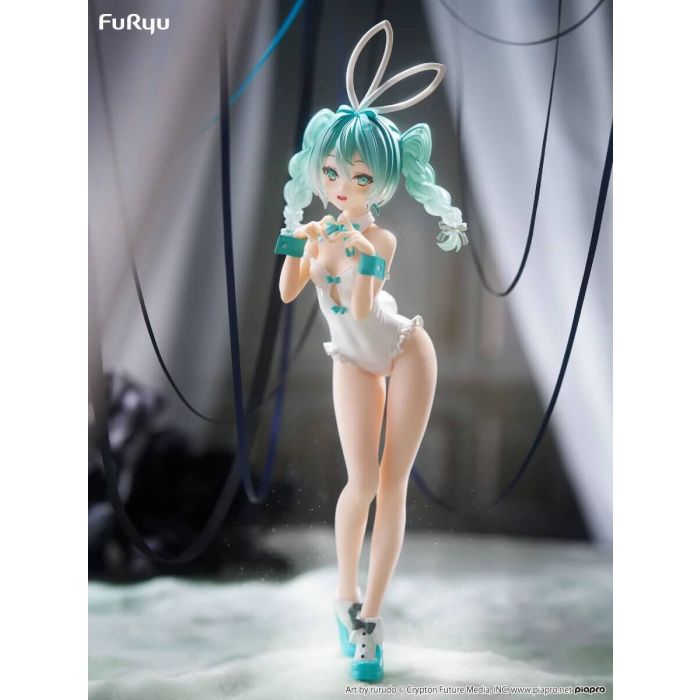 Vocaloid Hatsune Miku BiCute Bunnies Rurudo White ver figure FuRyu