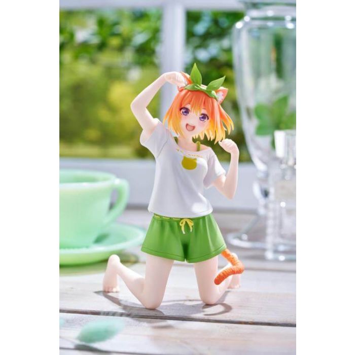 The Quintessential Quintuplets Yotsuba Nakano Desktop Cute Cat Roomwear Ver Figure TAITO