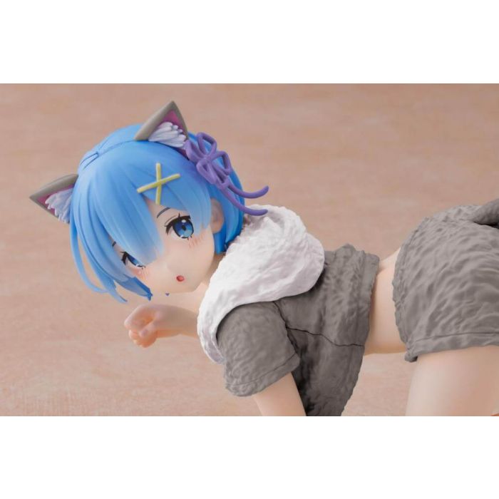 Re:Zero Starting Life in Another World Rem Desktop Cute figure Cat room wear ver Renewal TAITO