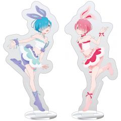 anime-re-zero-rem-ram-acrylic-stand-bunny-ver-ichiban-kuji-animalparade-prize-d-bandai -1