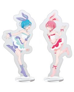 anime-re-zero-rem-ram-acrylic-stand-bunny-ver-ichiban-kuji-animalparade-prize-d-bandai -1